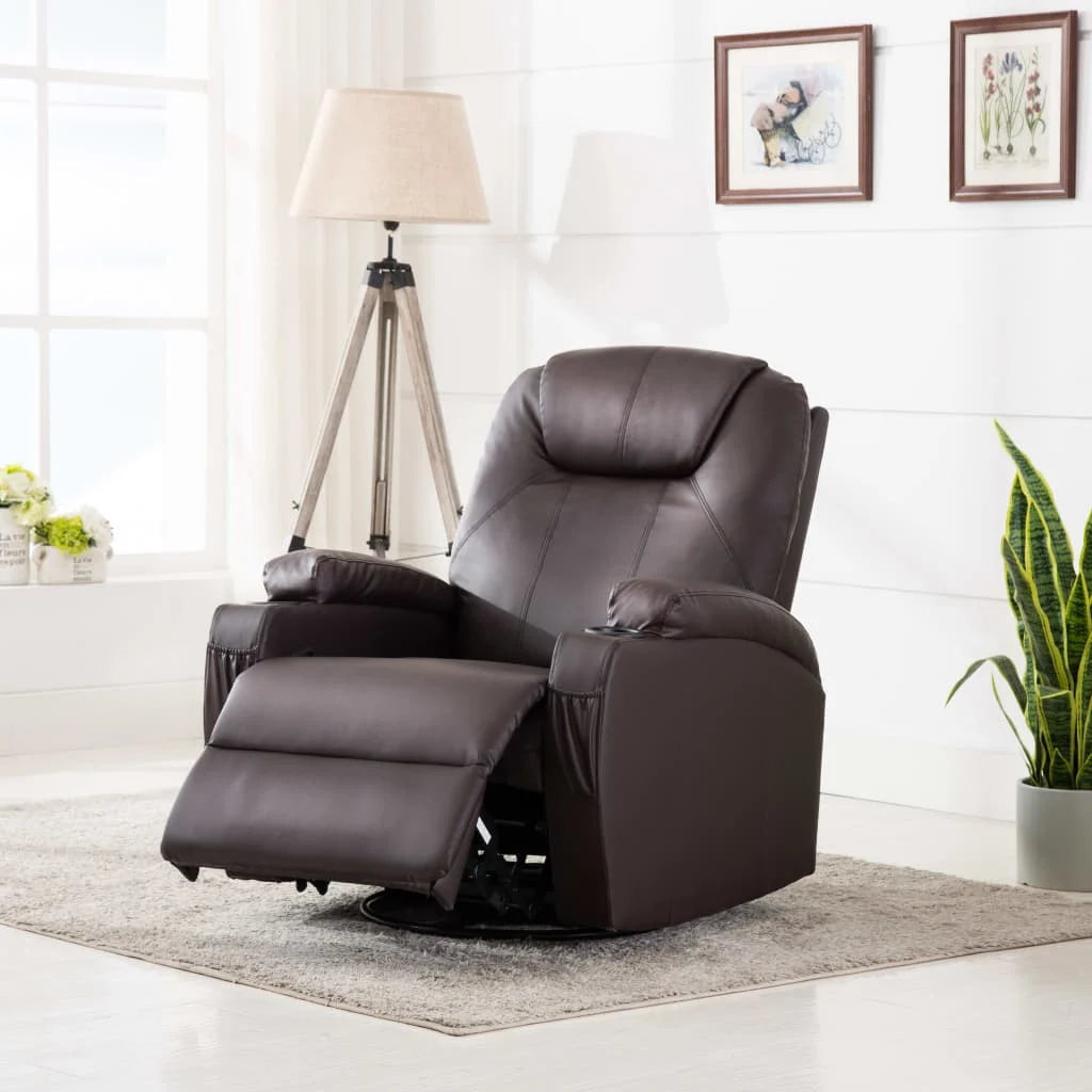 Fauteuil Massage Chauffant Electrique - Marron