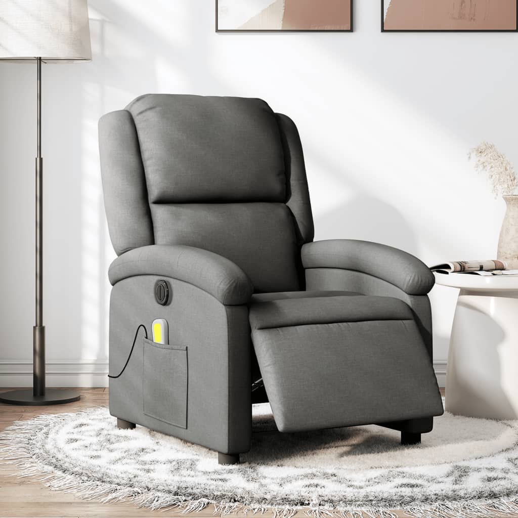 Fauteuil Massant Chauffant Électrique - Gris