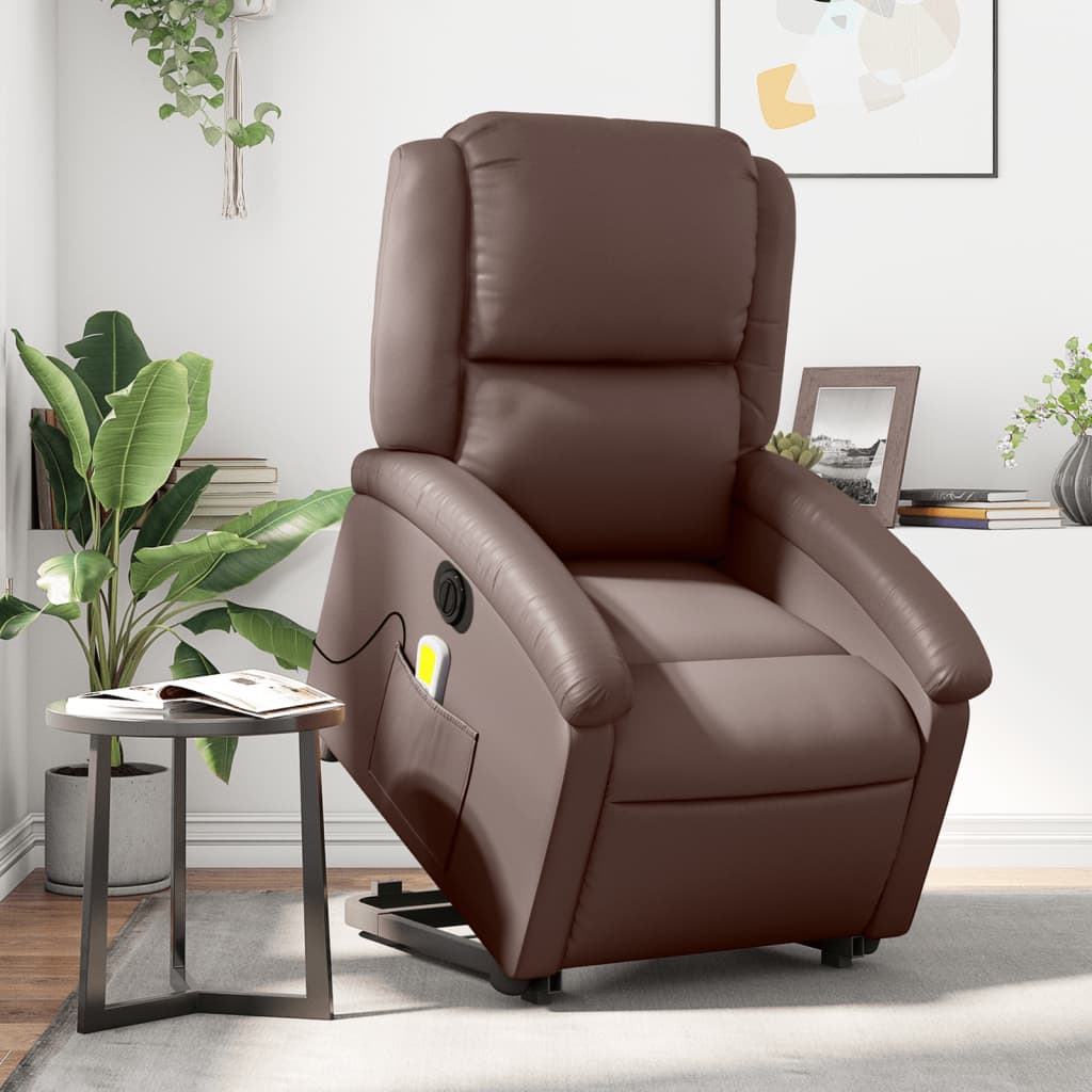 Fauteuil Relaxant Électrique Releveur - Marron Foncé