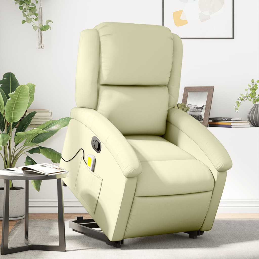 Fauteuil Relaxant - Cuir Doux Blanc