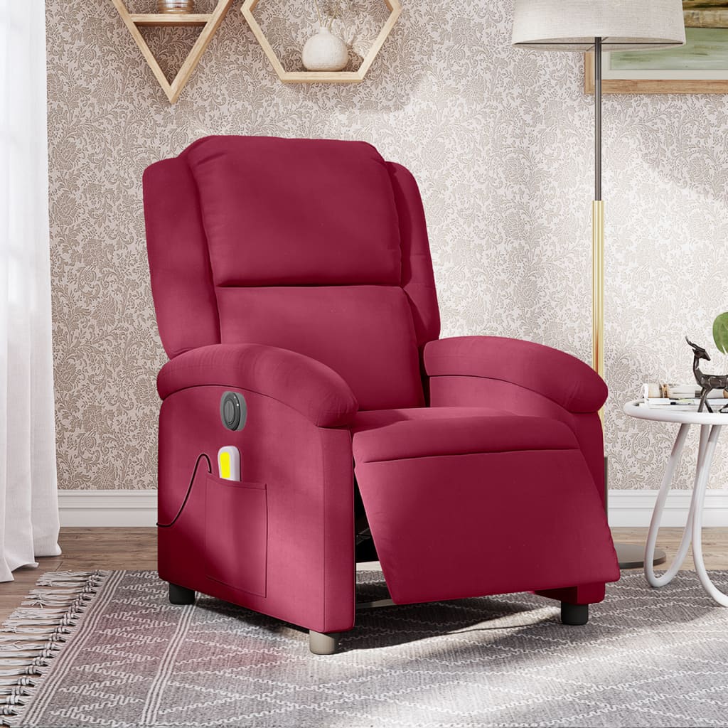 Fauteuil Massant Relax Rouge - Pas Cher