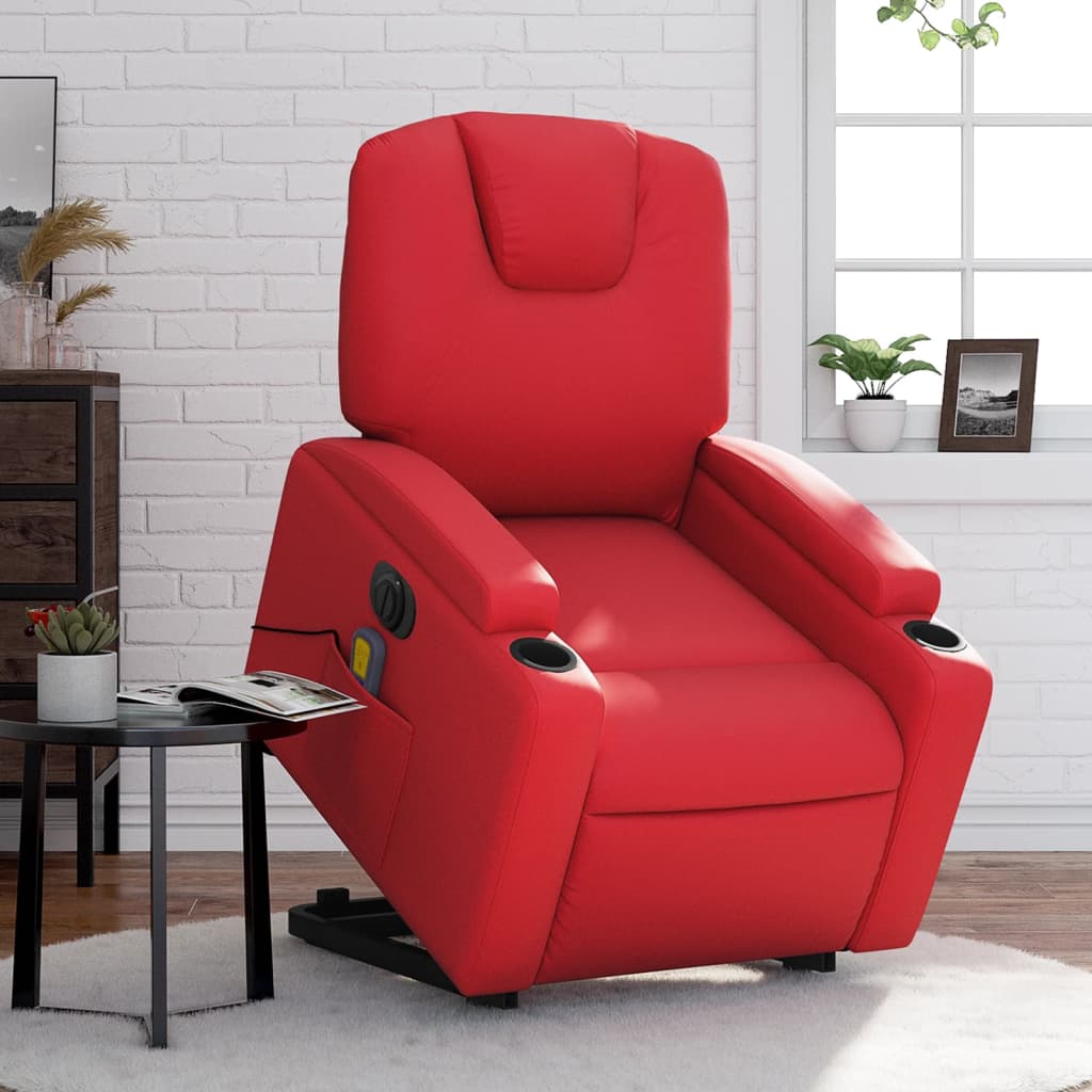 Fauteuil Relaxant - Cuir Rouge