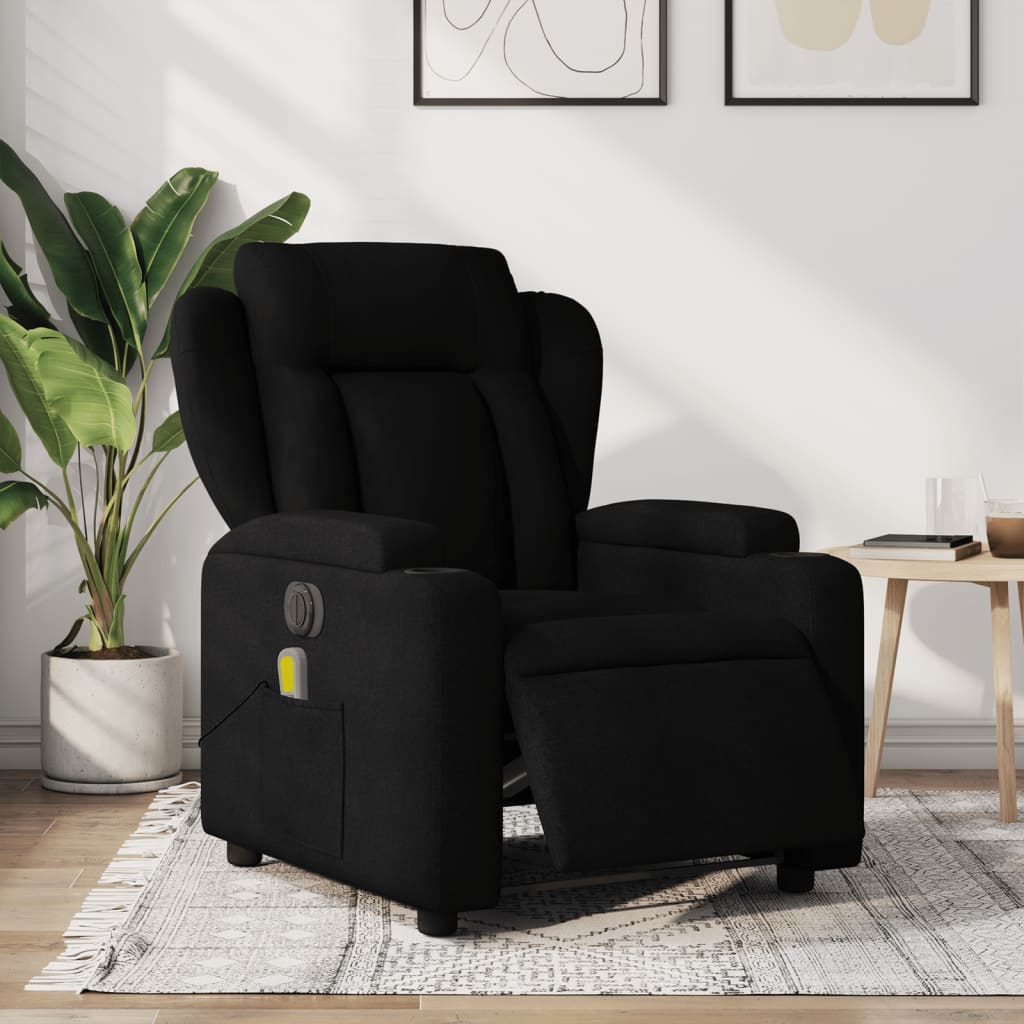 Fauteuil Relaxant - Noir en Tissu