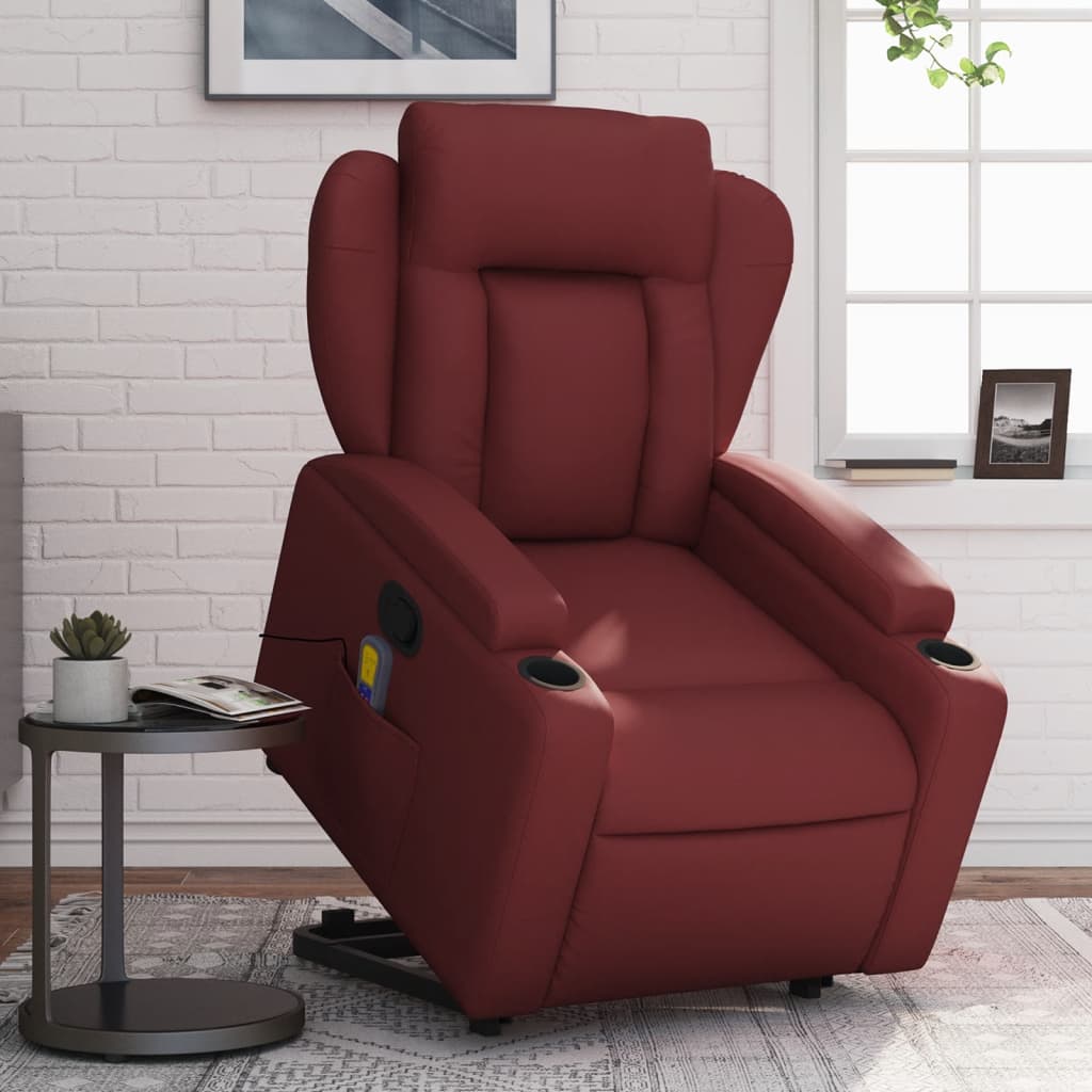 Fauteuil Relaxant Electrique Releveur - Rouge