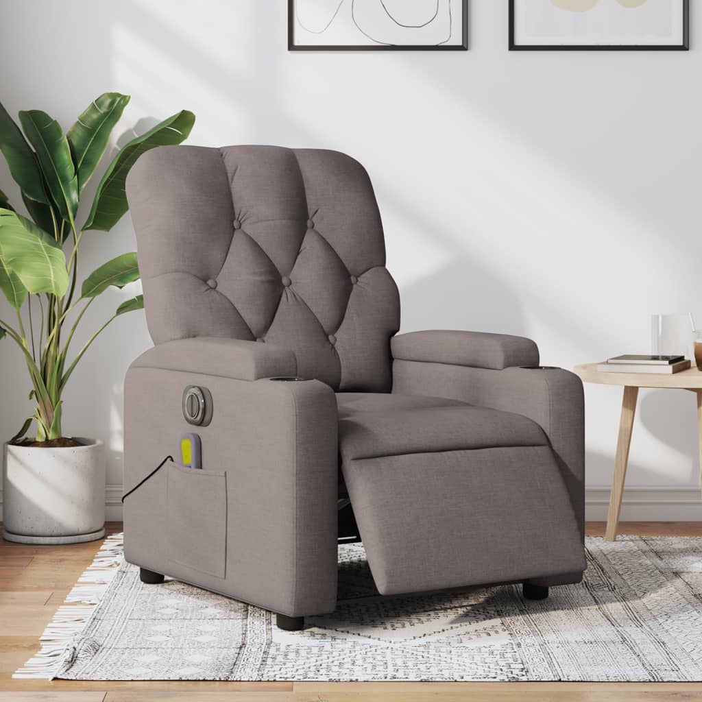 Fauteuil Massage Electrique - Taupe