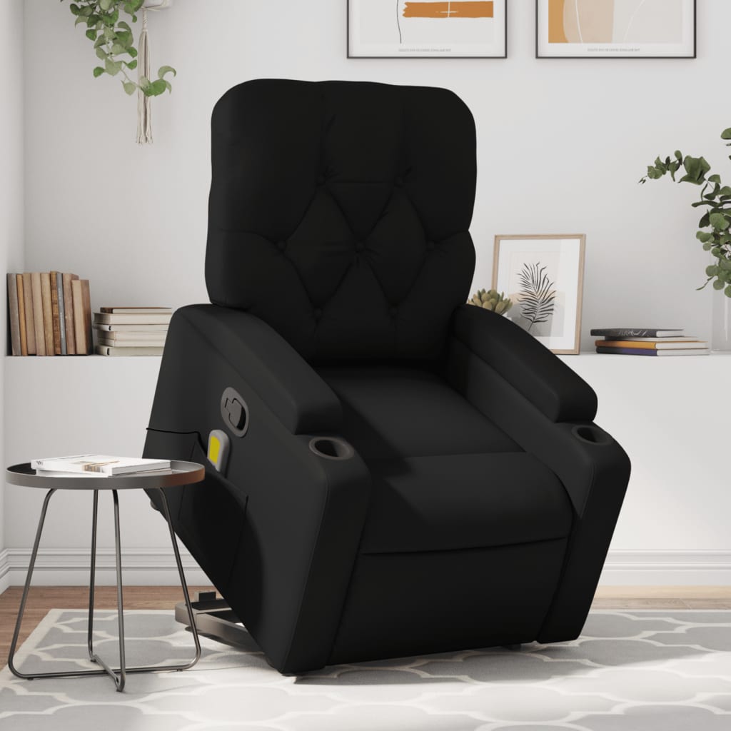 Fauteuil Relaxant avec Repose-Pied Intégré - Noir