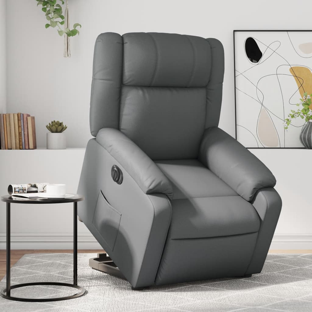 Fauteuil Relaxant - Cuir Électrique Gris