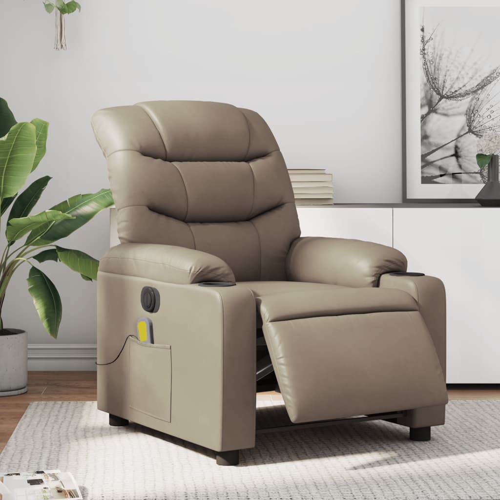 Fauteuil Relaxant Capitonné - Cappuccino