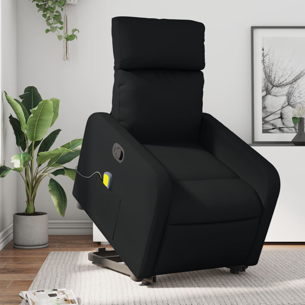 Fauteuil Relaxant en Cuir Noir