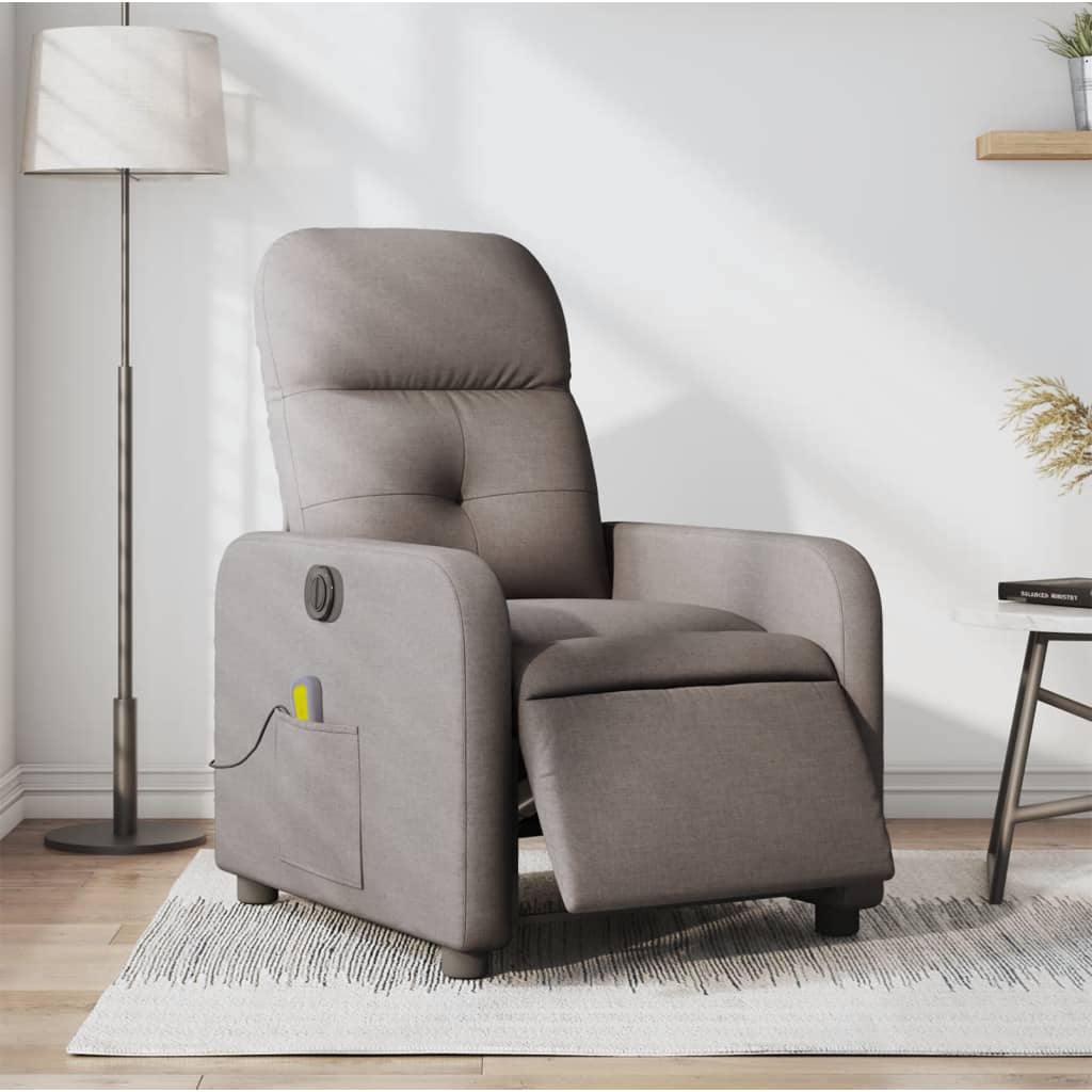 Fauteuil Relaxant Électrique - Taupe