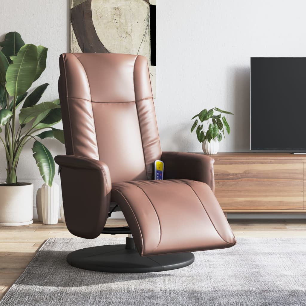 Fauteuil Relaxant - Marron en Cuir