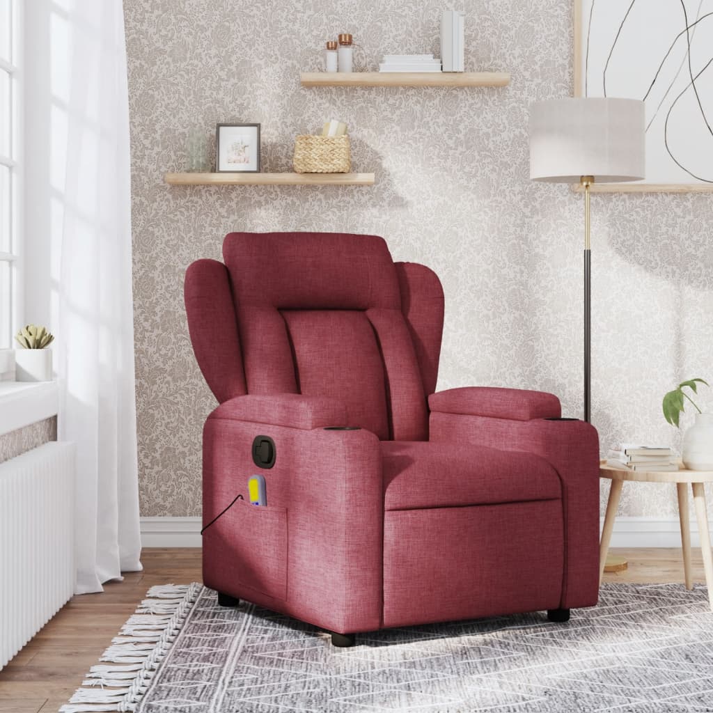 Fauteuil Relaxant Releveur Chauffant - Rouge