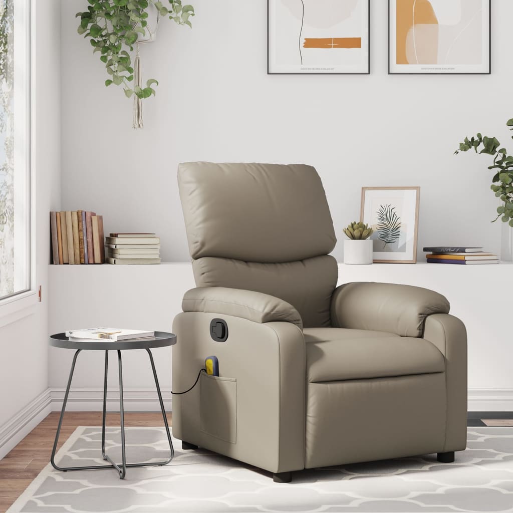 Fauteuil Relaxant - Cuir Cappuccino