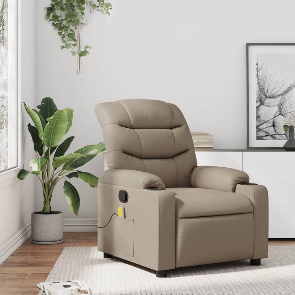 Fauteuil Relaxant Cuir Moderne - Cappuccino